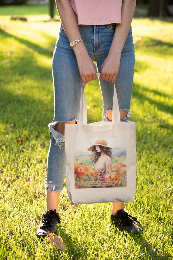 Proverbs 31 Tote | Christian Gift with Watercolor Design - Image 2
