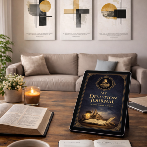 Christian daily devotion bundle featuring Trinity Christian wall art collection and digital prayer journal for structured Bible study and spiritual growth